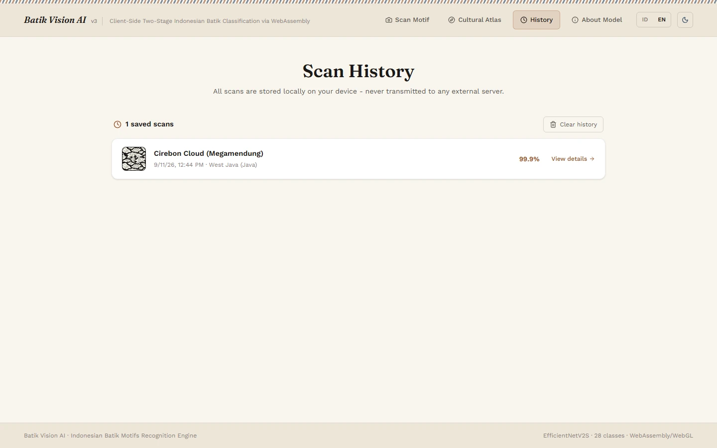 Batik Vision AI: In-Browser Recognition Engine screenshot 4