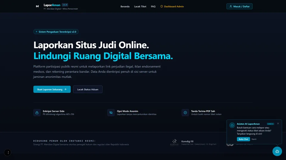 Lapor-Aman: Secure Whistleblower Platform screenshot 1