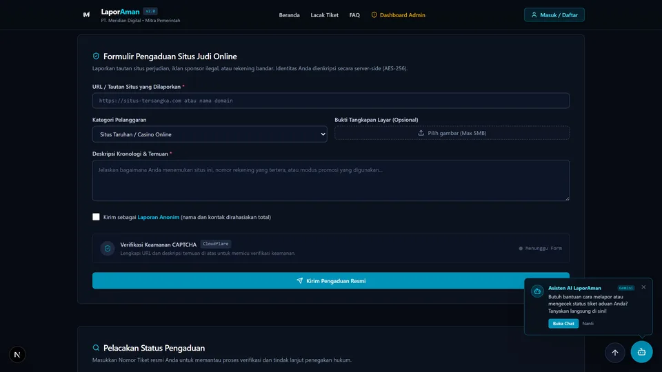 Lapor-Aman: Secure Whistleblower Platform screenshot 2